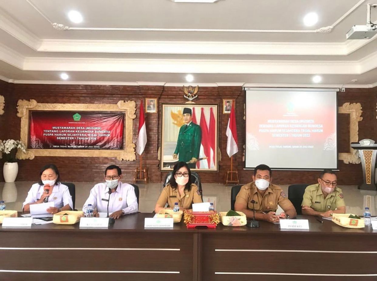 Musdes Pertanggungjwban Lap Bumdes Puspa Harum Sejahtera Desa Tegal Harum.