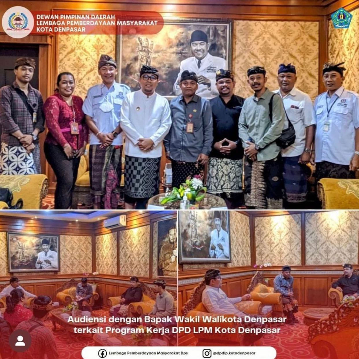 WAKIL WALIKOTA DENPASAR, DUKUNG PROGRAM KERJA DPD LPM KOTA DENPASAR