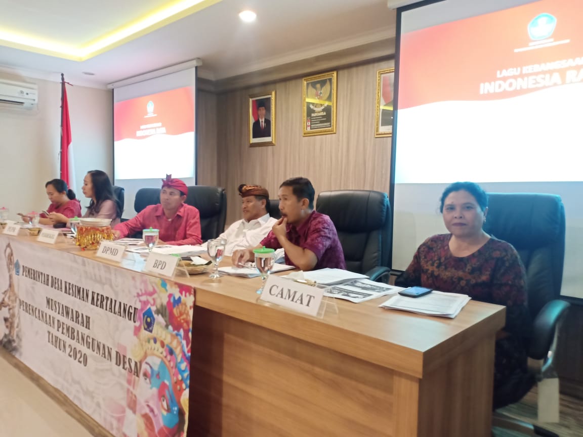 Musyawarah perencanaan pembangunan desa tahun 2020 Desa Kesiman Kertalangu