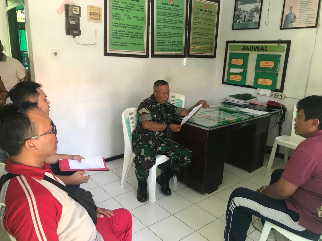 Koordinasi Terkait Keamanan Pilkel di Koramil Denpasar Timur