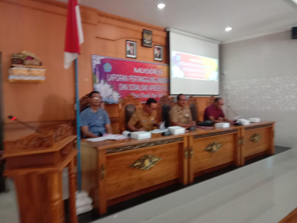 Musdes Laporan Petanggung Jawaban APBDes Tahun 2019 dan Sosialisasi APBDes Tahun 2020 Dauh Puri Kelod