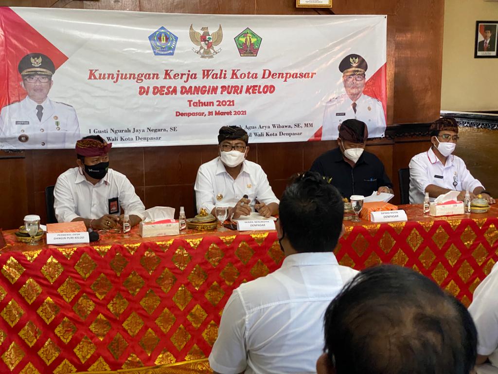 Kunjungan Kerja Bapak Wakil Walikota Kadek Agus Arya Wibawa,SE,M.SI di di Desa Dangin Puri Kelod 