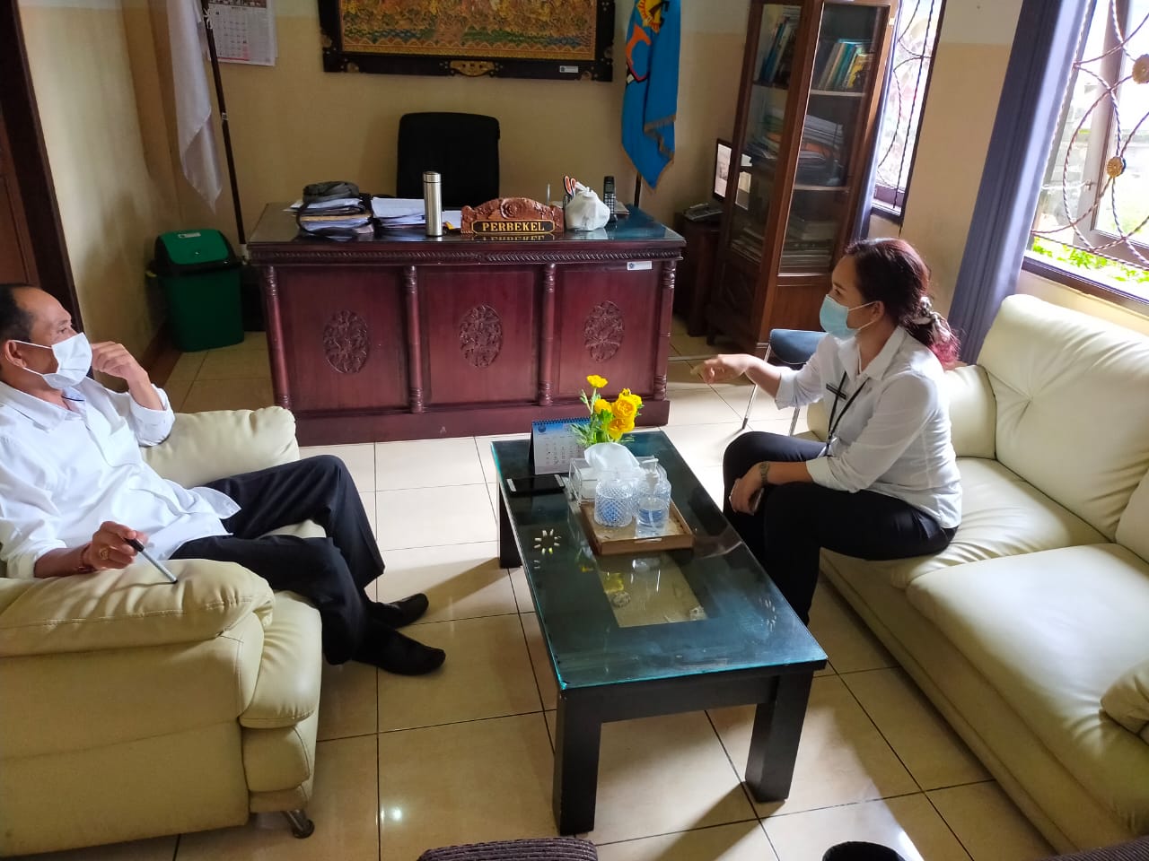 Koordinasi bersama Perbekel Desa Kesiman Kertalangu terkait Lomba Desa