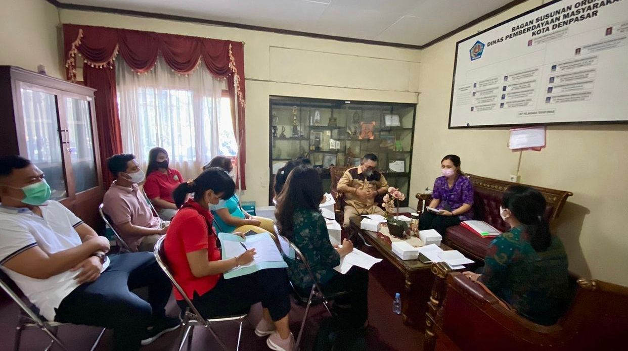 Rapat Persiapan Penilain Lomba Desa/Kelurahan Tk. Kota Denpasar yang dihadiri oleh Tim Lomba Desa/Kelurahan Kota Denpasar