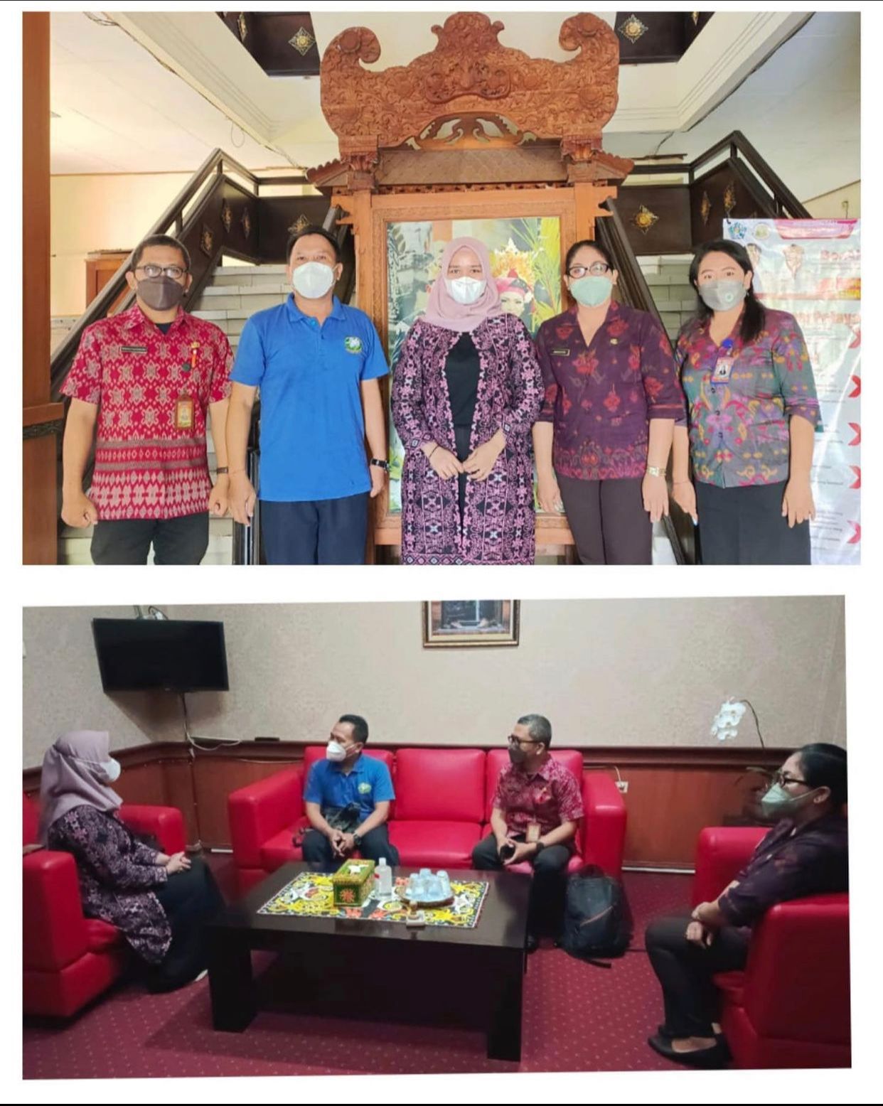 Sekdis Dinas PMD Kota Denpasar, Bpk. Tresna Yasa Menerima kunjungan Ibu Sekretaris PKK Kab. Paser Kalimantan Timur